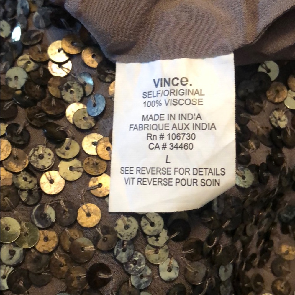 Vince Cluster Sequin Raglan Cropped Top wear 2 way - Picture 3 of 16